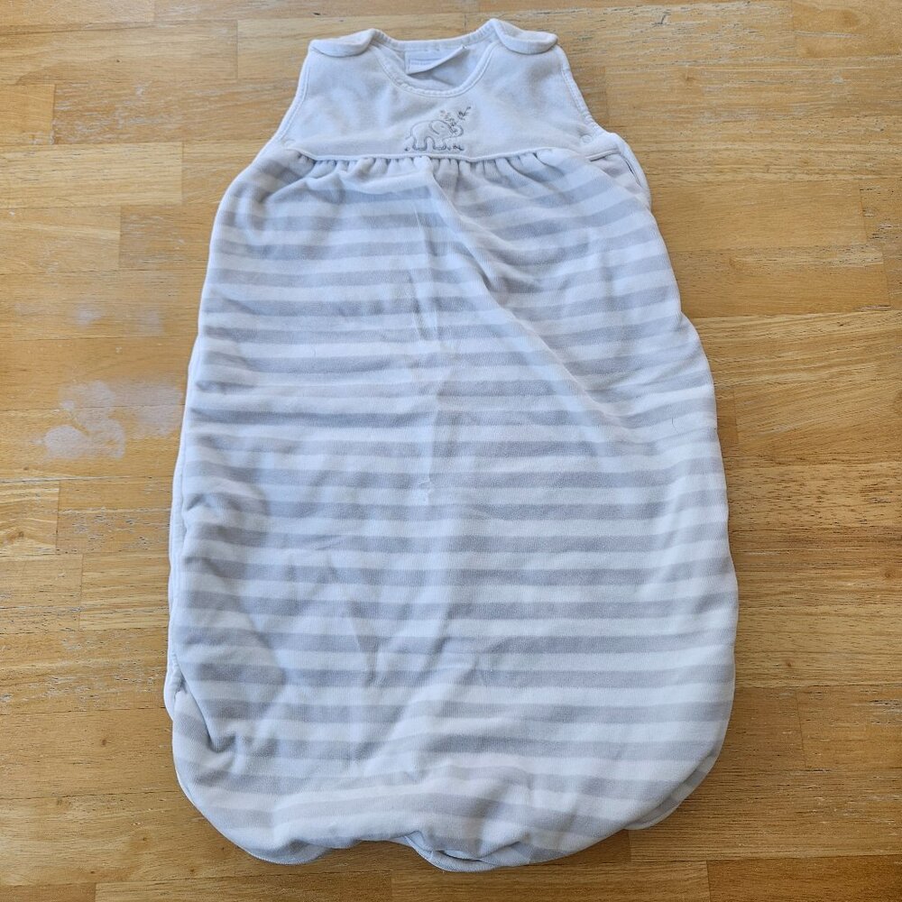 The Little White Company Sleep Sack 0-6 Months, Wearable Blanket, Elephant